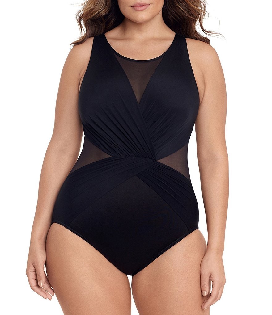 Miraclesuit Plus Size Illusionist Palma One Piece Swimsuit