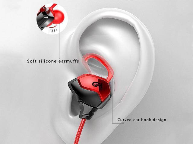 Lpyoo Gaming Earbuds with Microphone Noise Isolating in-Ear E-Sport Wired Earbud Pure Sound and Powerful Bass, Earphones Headset with Mic and Volume Control for Mac, PC, Mobile Phone with 3.5mm