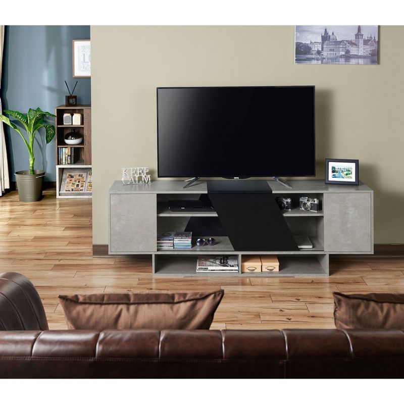 Yang Contemporary TV Stand for TVs up to 70" Cement - miBasics