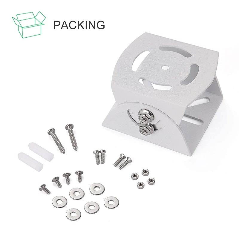 Adjustable Angle IndoorOutdoor Mount for Ring Spotlight Cam Wired Ring Spotlight Cam Battery Aluminum Alloy Material 1Pack White