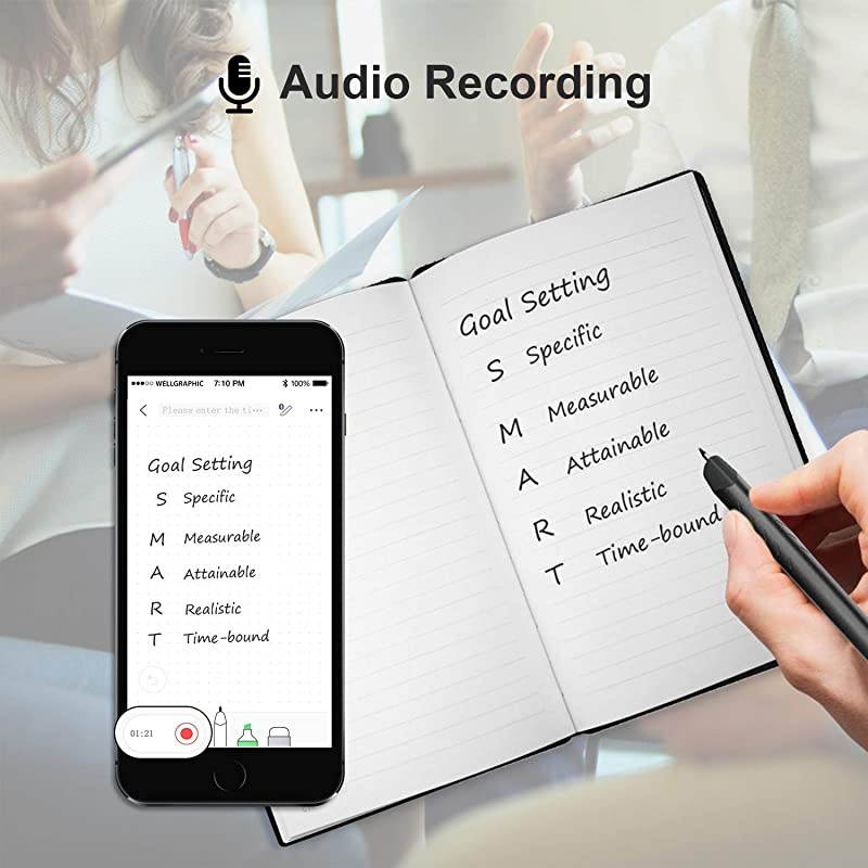 Smartpen Sync to The Mobile Devices for Notes with APP (Syncpen 1.0),Grey
