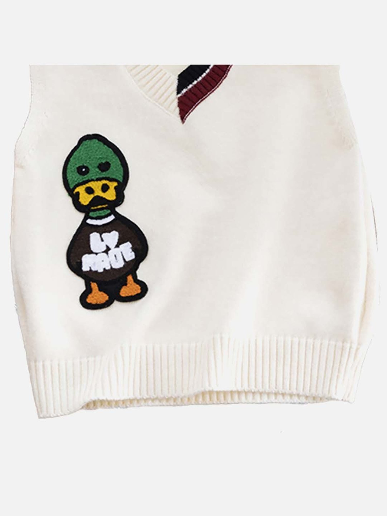 Little Surprise Box Kids Cream Printed Sweater