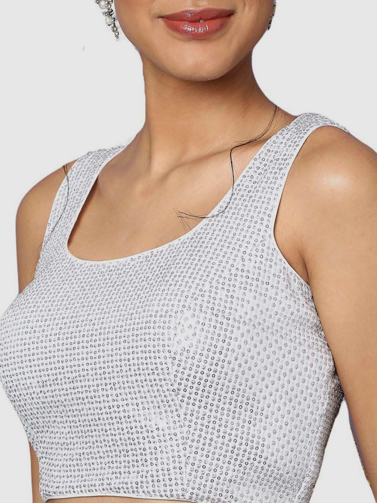 Salwar Studio Red Textured Blouse