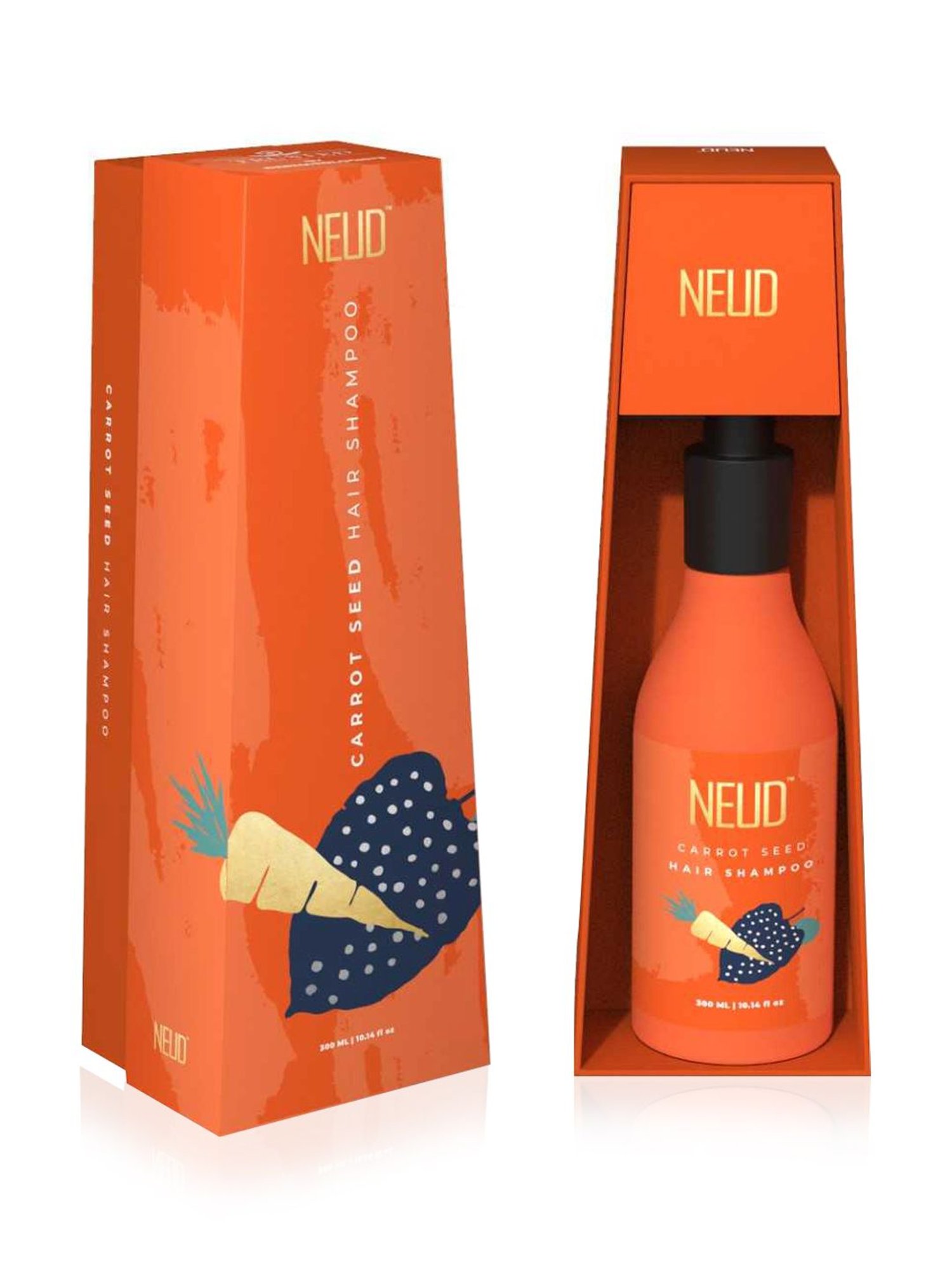 NEUD Carrot Seed Premium Shampoo for Men & Women - 1 Pack - 300 ml