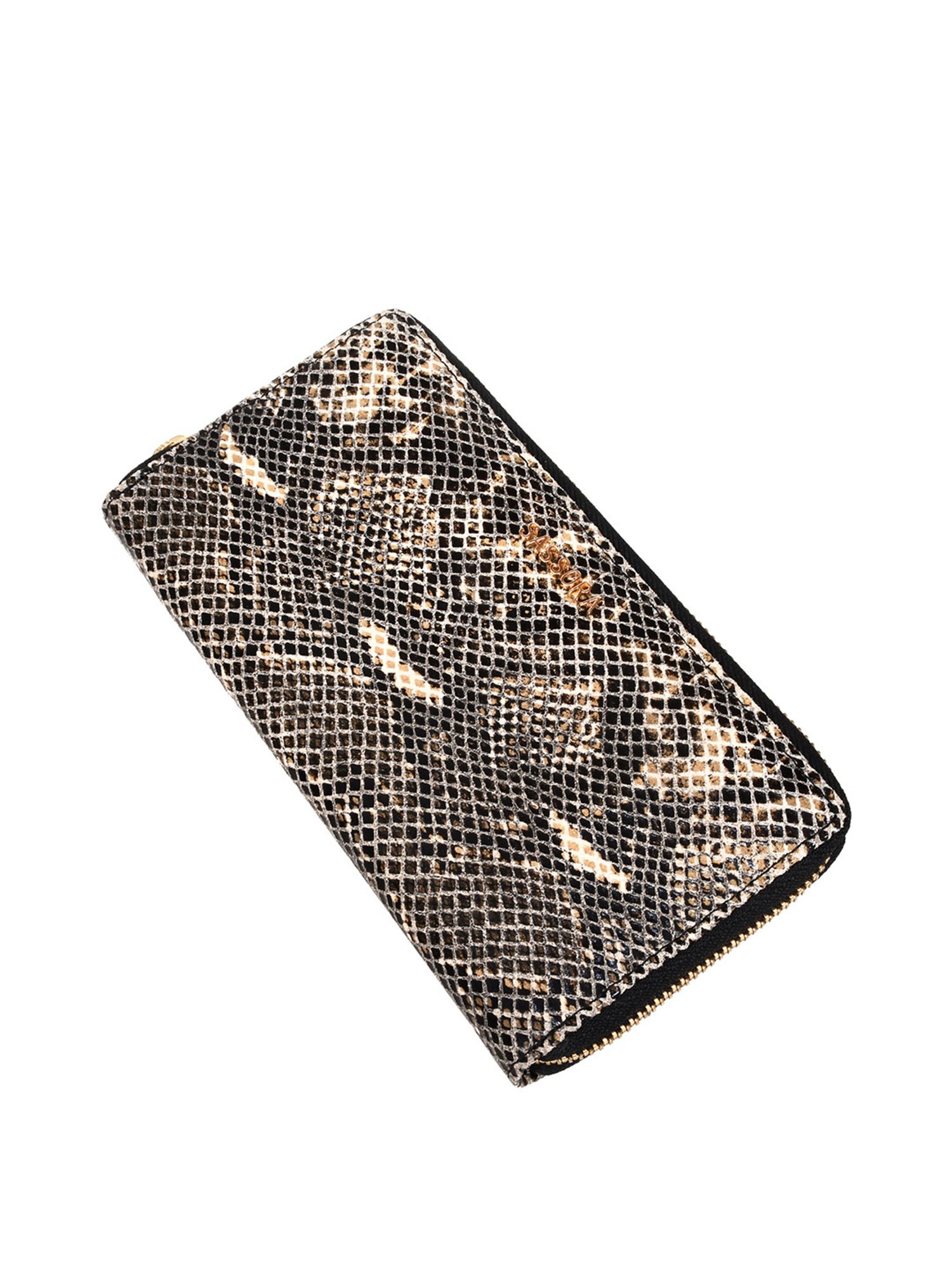 SASSORA Beige Textured Rfid Wallet for Women
