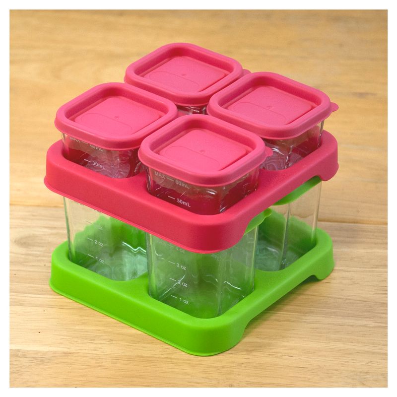 green sprouts Fresh Baby Food Glass Cubes 4oz 4pk - Green