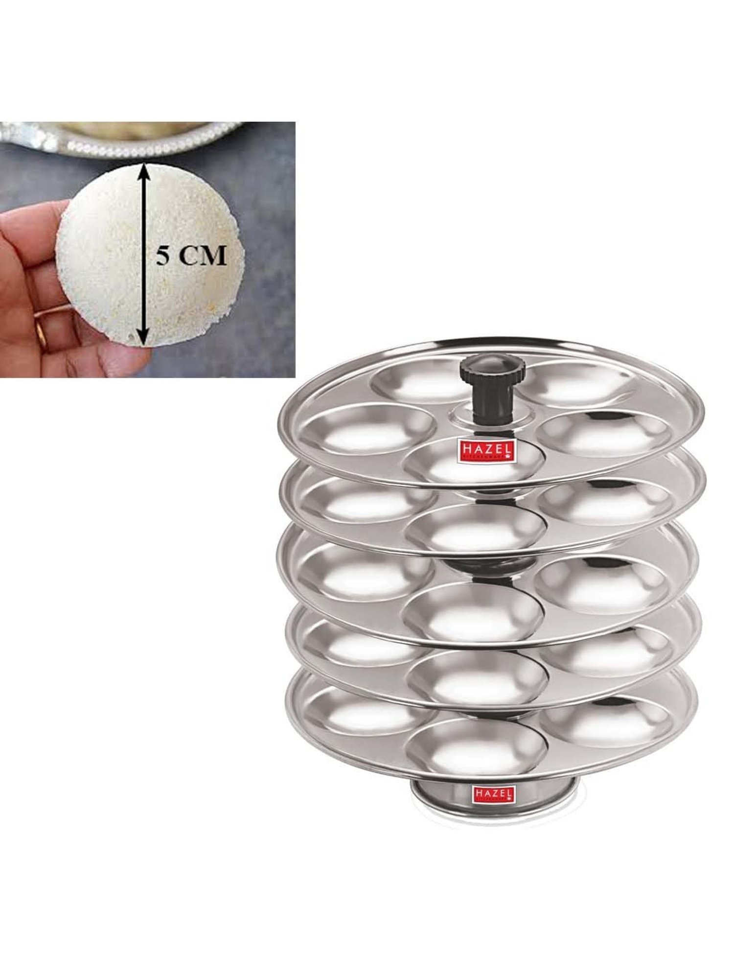 Butterfly Silver Stainless Steel Standard Idli Maker With Friendly Cooker