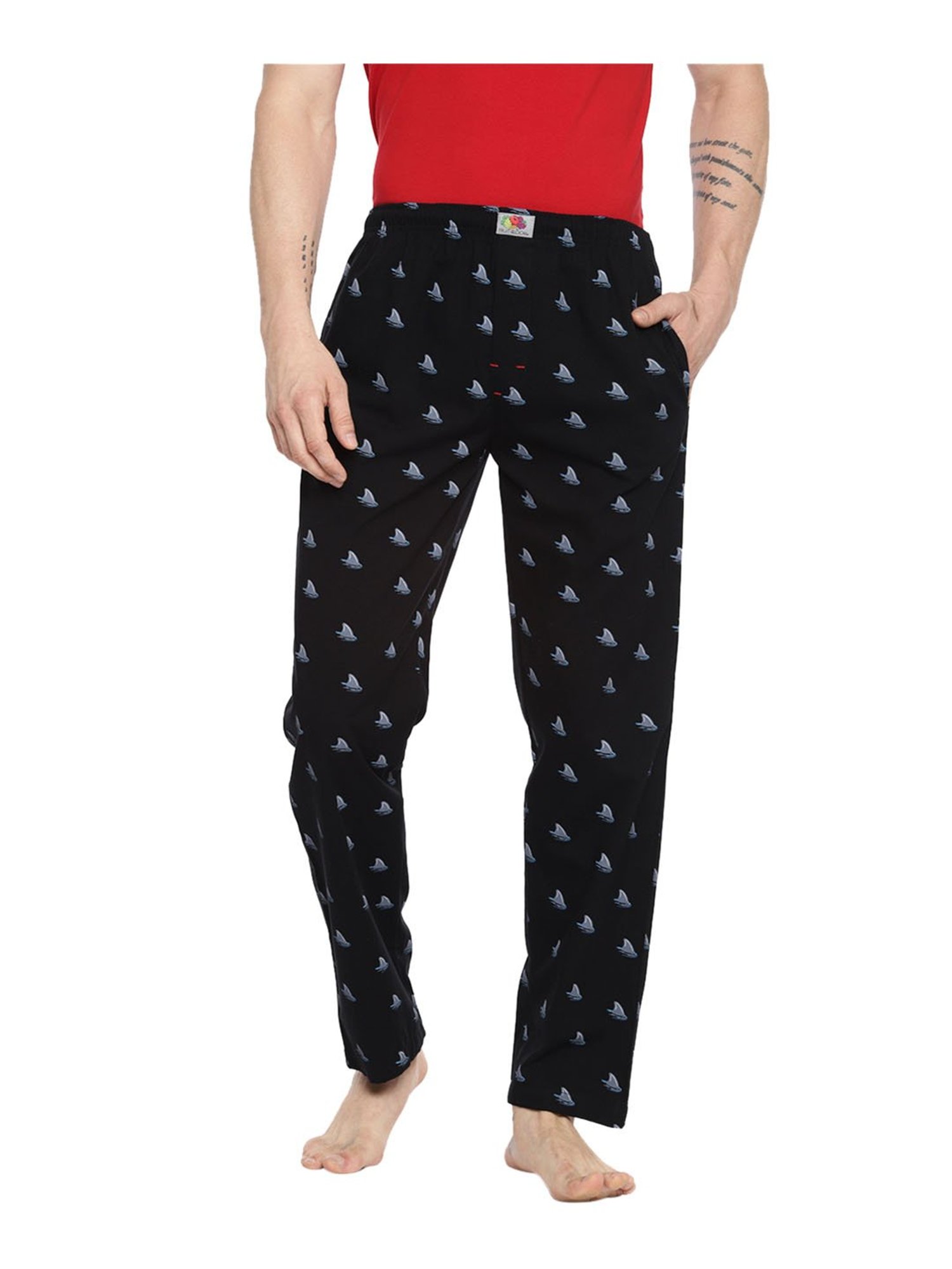 Fruit of the Loom Black Mid Rise Pyjama Pants