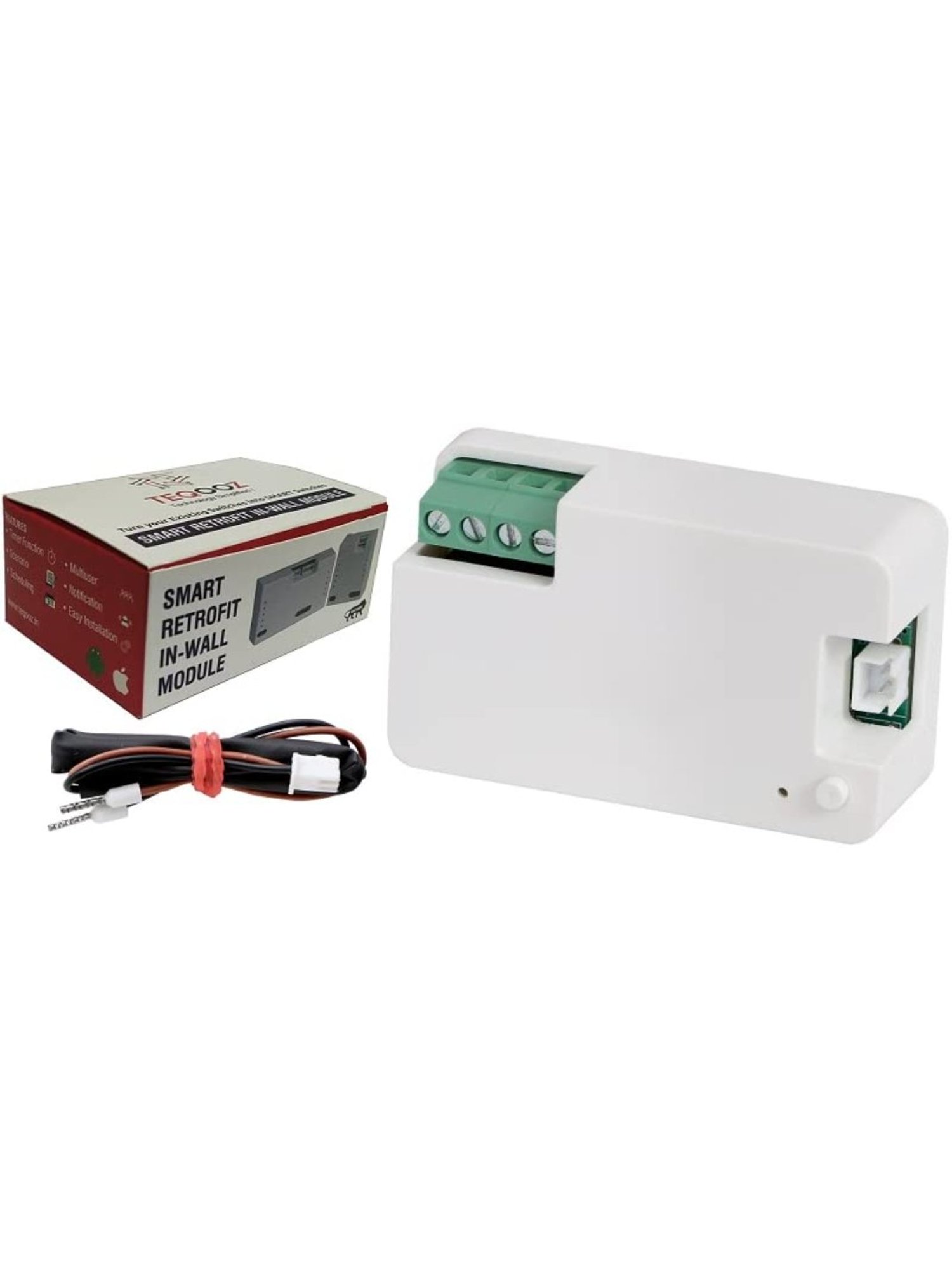 Teqooz WiFi 2 Node Smart Switch 10 Amp Each Retrofit (in-Wall) (White)