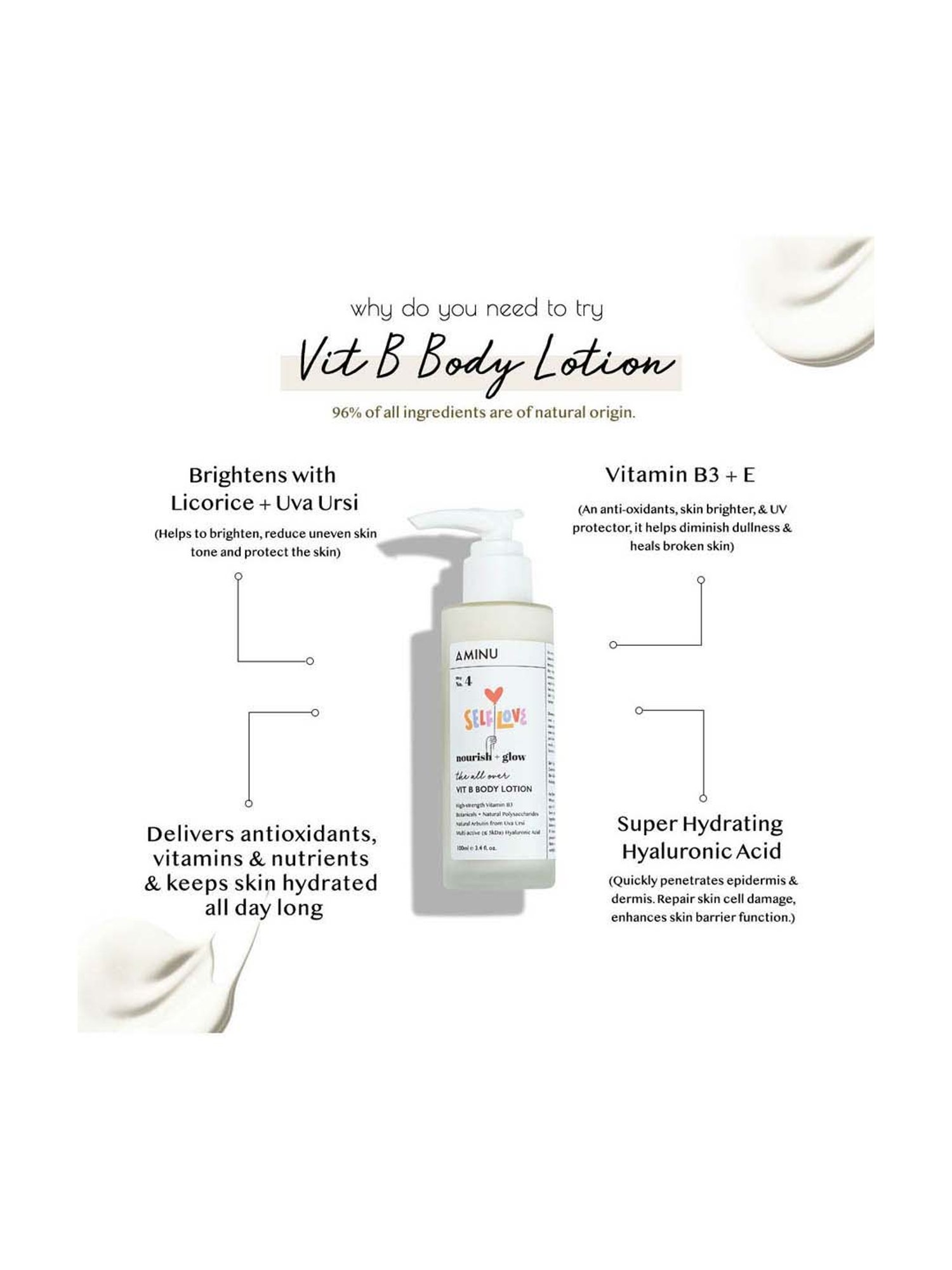 AMINU The All Over Vitamin B Body Lotion - 100 ml