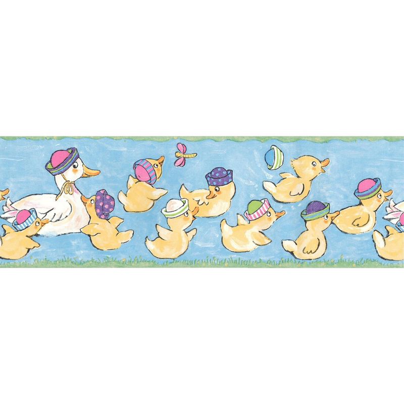 Ducks Animals Bedroom/Bathroom Wall Paper Border Roll - York Wallcoverings..