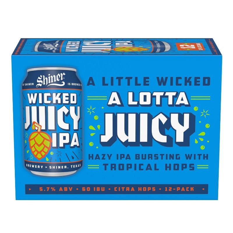 Shiner Wicked Juicy IPA Beer - 12pk/12 fl oz Cans