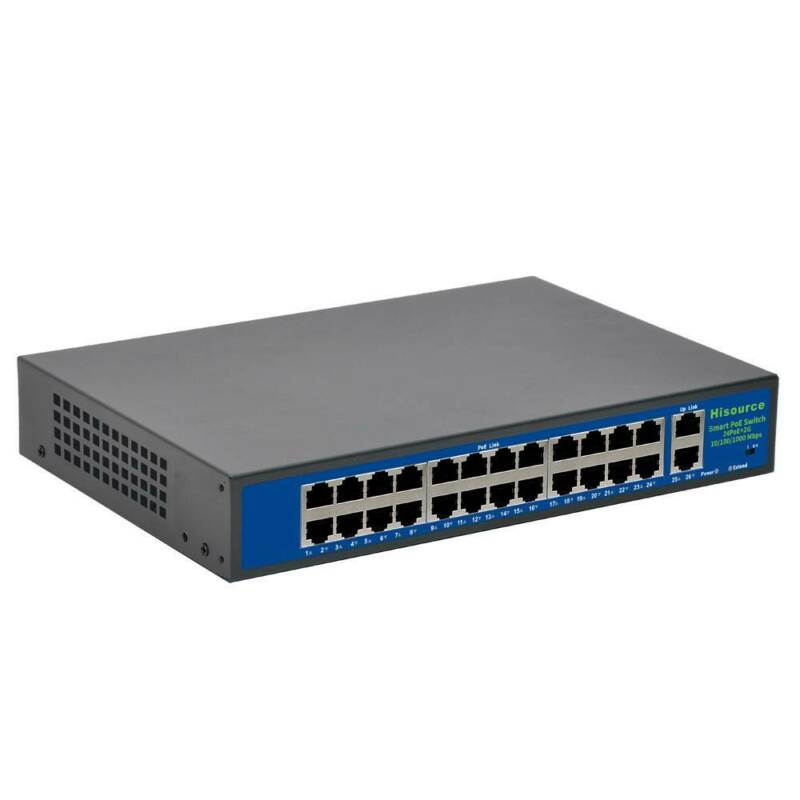 8 Port Fast Ethernet PoE Switch | 8 PoE Ports @120W, with 2 Uplink Ports | Plug & Play | Extend Mode | Priority Mode (Hi-F0820FBL-A)