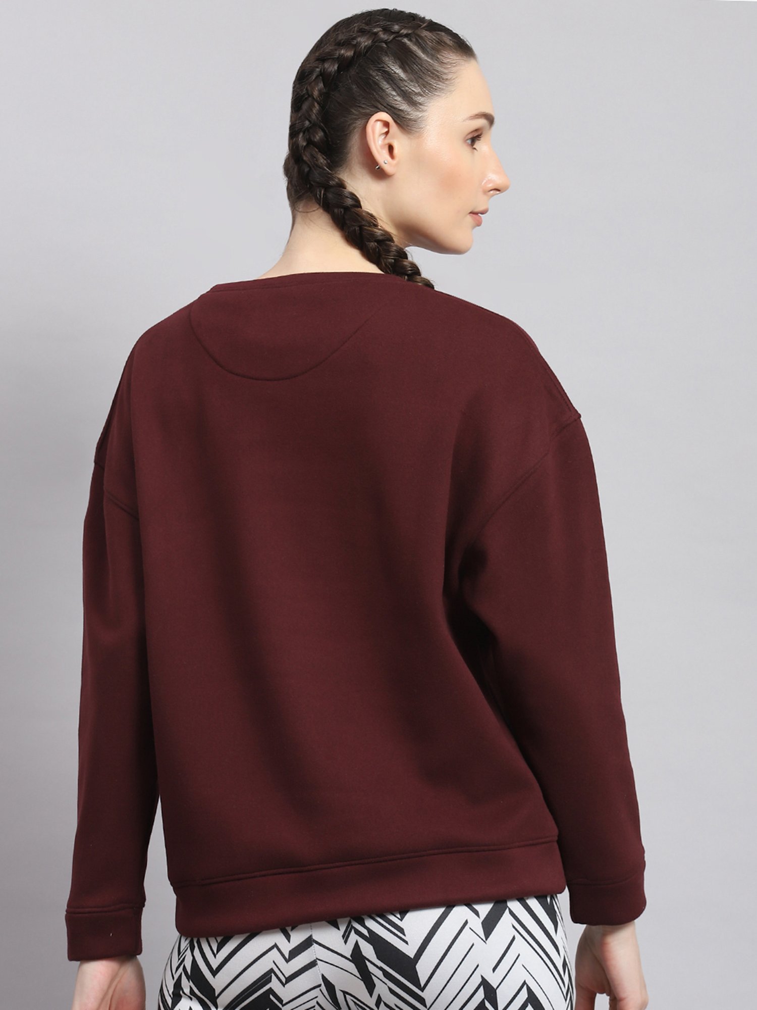 Rock.it Maroon Regular Fit Sweatshirt