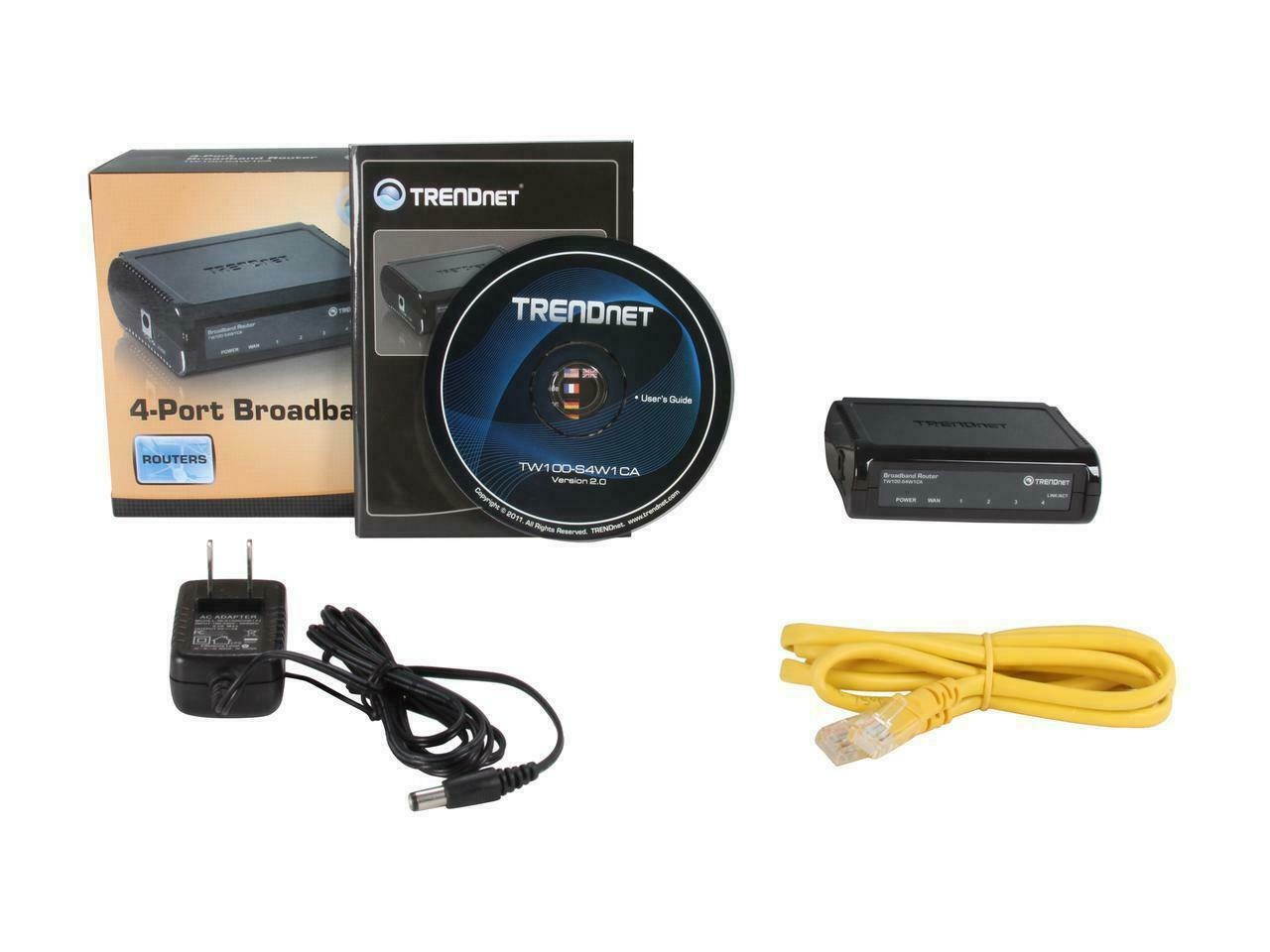 Trendnet Tw100-S4w1ca 10/100Mbps Dsl/Cable Broadband Router