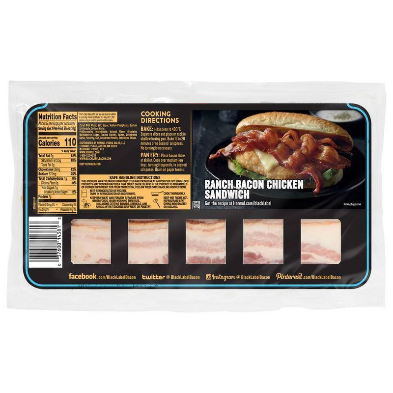 Hormel Black Label Ranch Thick Cut Bacon - 12oz