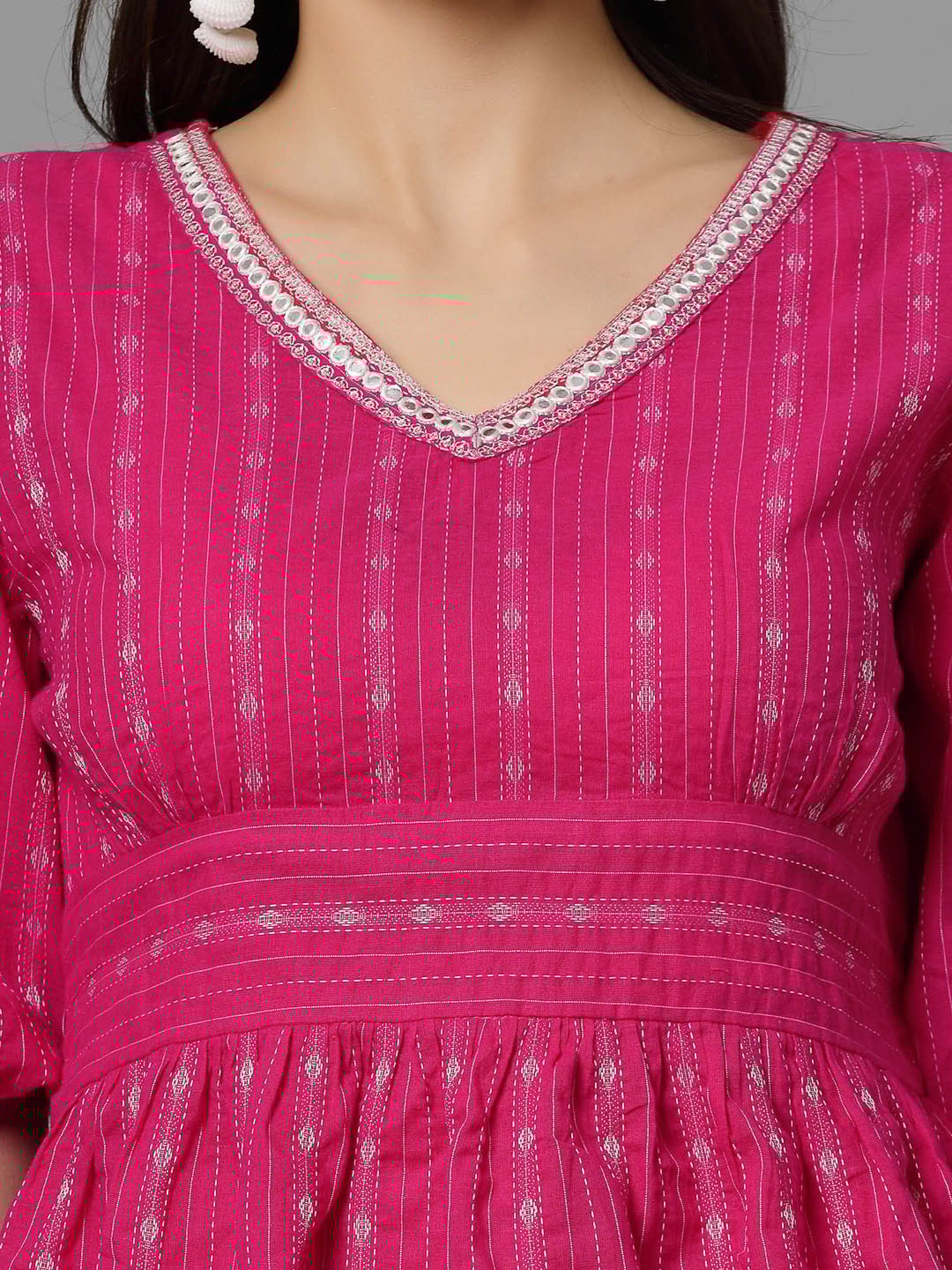 Stylum Pink Cotton Printed Top & Pant Set