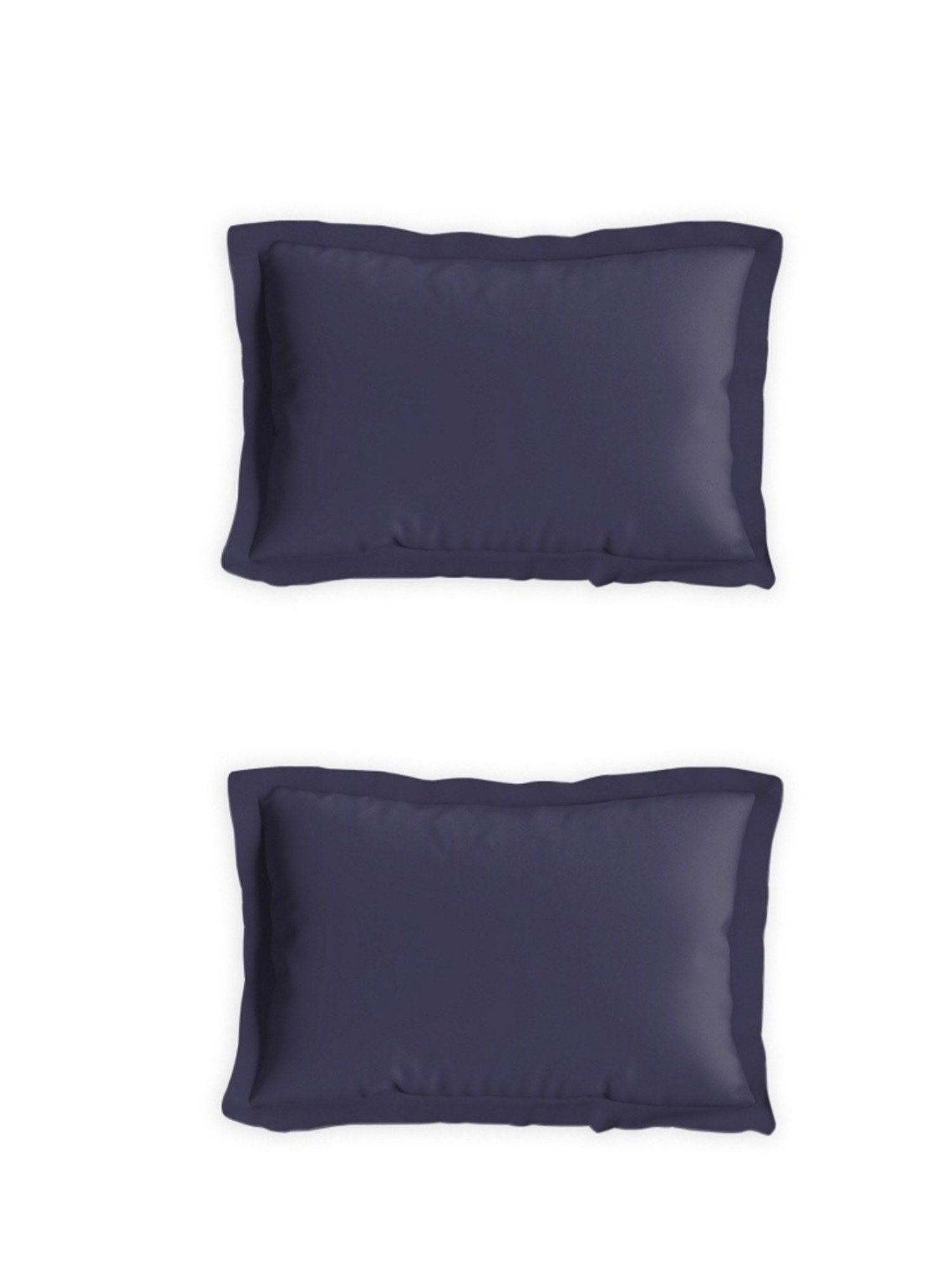 DDecor Solid Blue 180 TC Cotton King Fitted Bed Sheet With 2 Pillow Covers