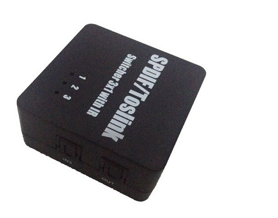SPDIF TOSLINK Digital Optical Audio Switch Switcher Box 3x1 3 in 1 out