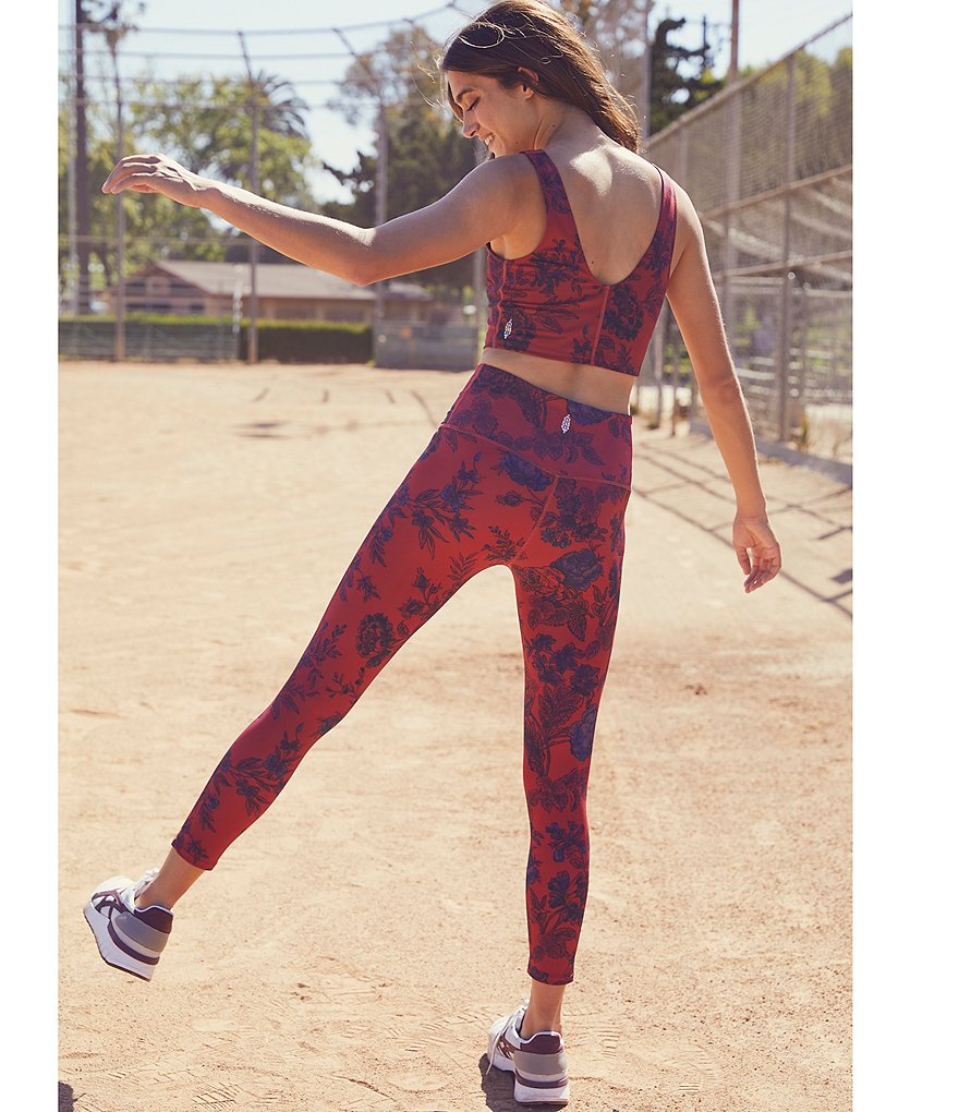 Free People FP Movement Lose Control Floral Printed Pull-On Leggings