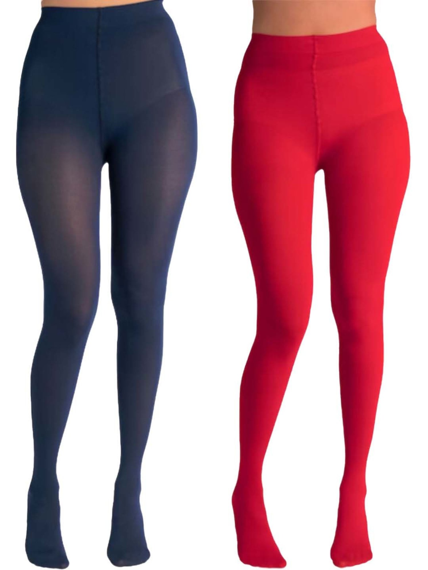 Secrets By ZeroKaata Navy & Pink Plain Pantyhose Stockings - Pack Of 2