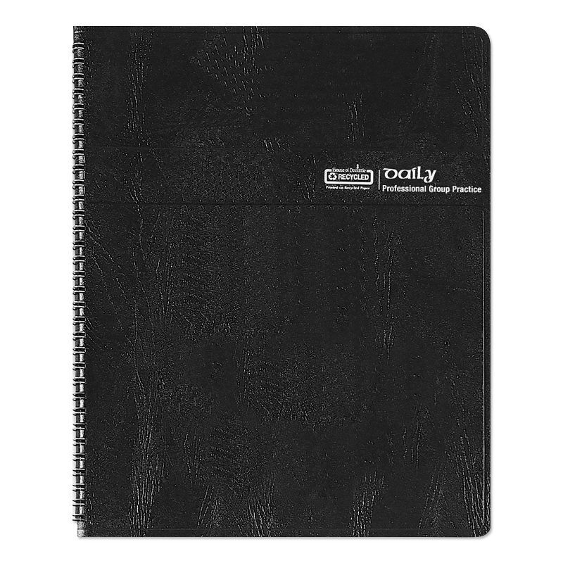 House of Doolittle Four-Person Group Practice Daily Appt Book, 11 x 8.5, Black, 2021 28202