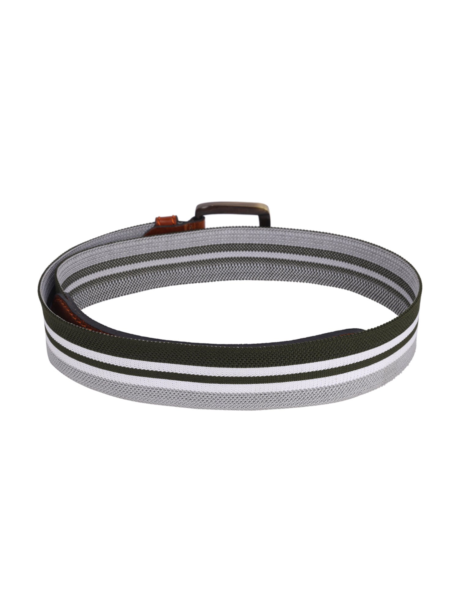 SCHARF Multicolor Twister Canvas Leather Casual Belt for Men