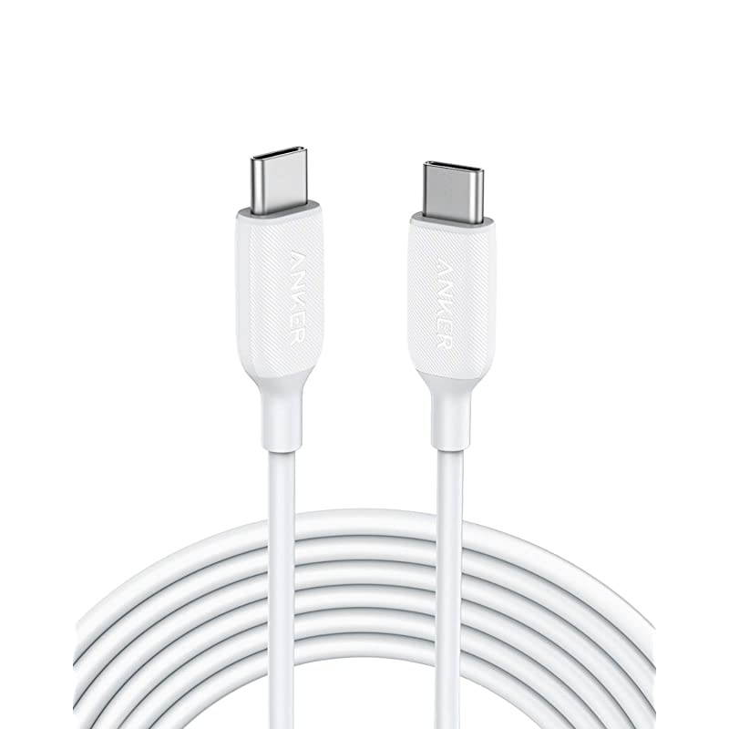 USB C Cable 60W 10ft  Powerline III USBC to USBC Cable 20 USB C Charger Cable for MacBook Pro 2020 iPad Pro 2020 iPad Air 4 Switch Galaxy S20 Plus S9 S8 Plus Pixel and More White