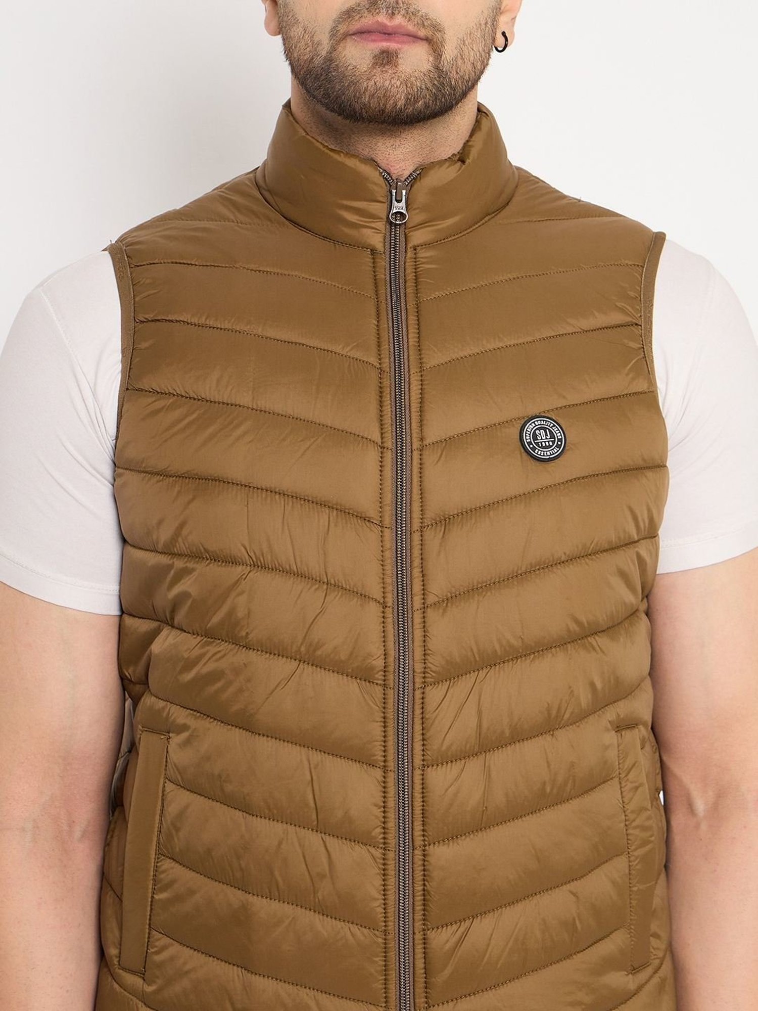 Duke Lightkhaki Slim Fit Quilted Quilted Jacket