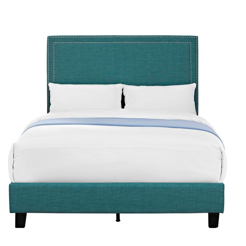 Emery Upholstered Full Platform Bed Teal - Picket House Furnishings