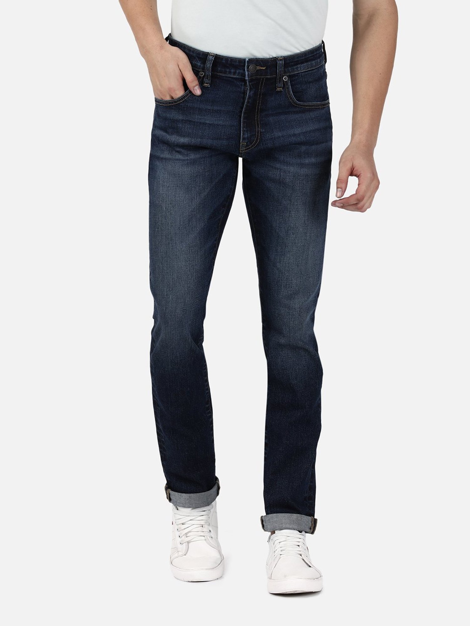 Passion Blue Slim Fit Lightly Washed Jeans