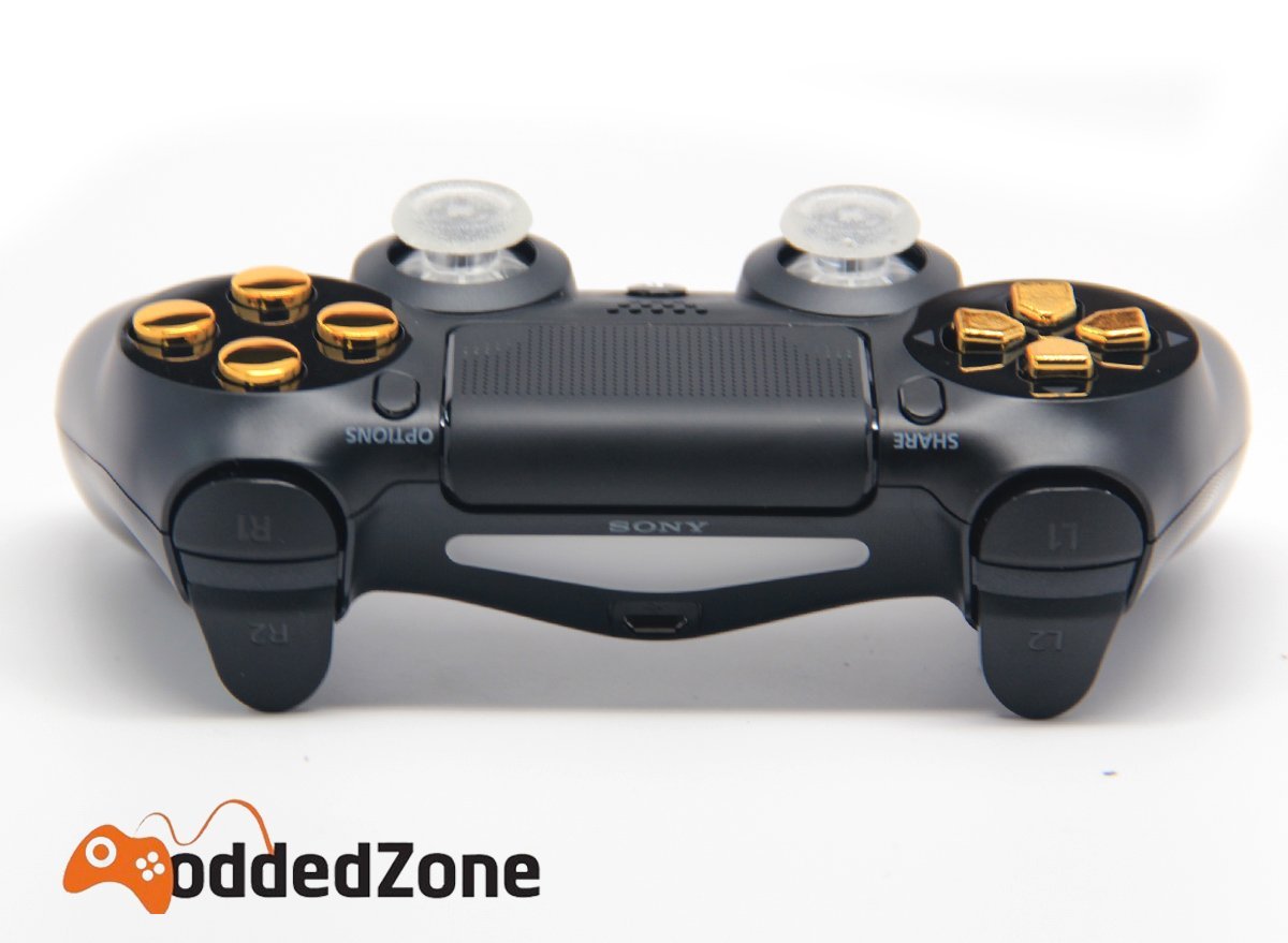 Black/Gold Ps4 Rapid Fire Custom Modded Controller
