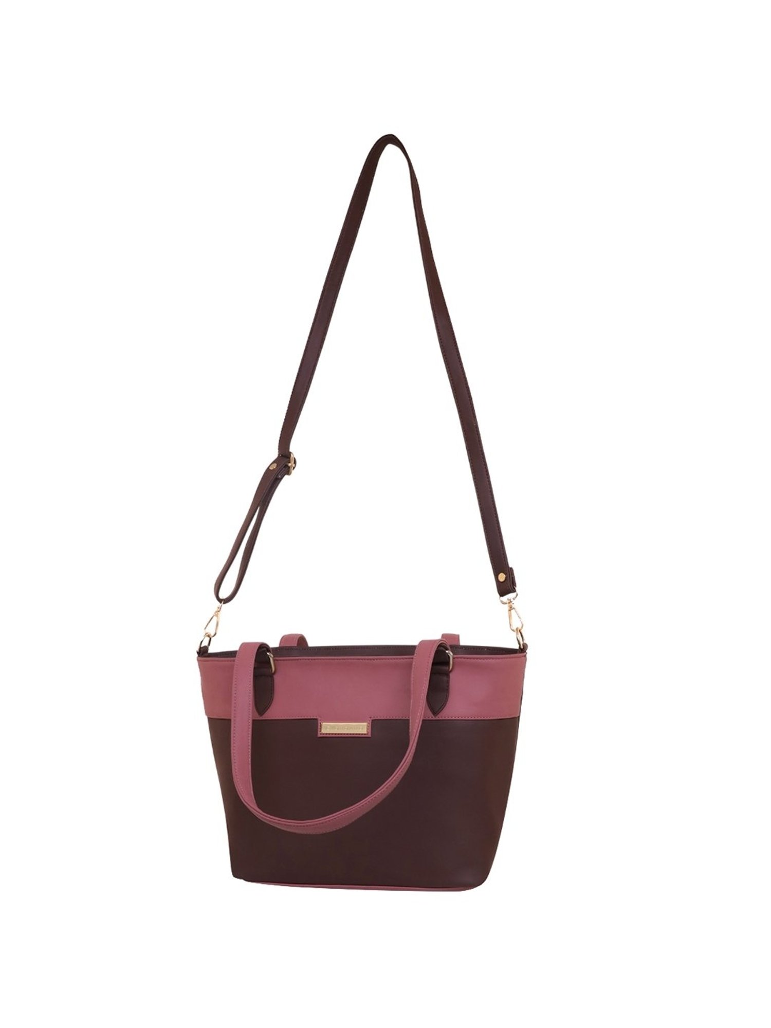 Giordano Brown Solid Medium Shoulder Handbag