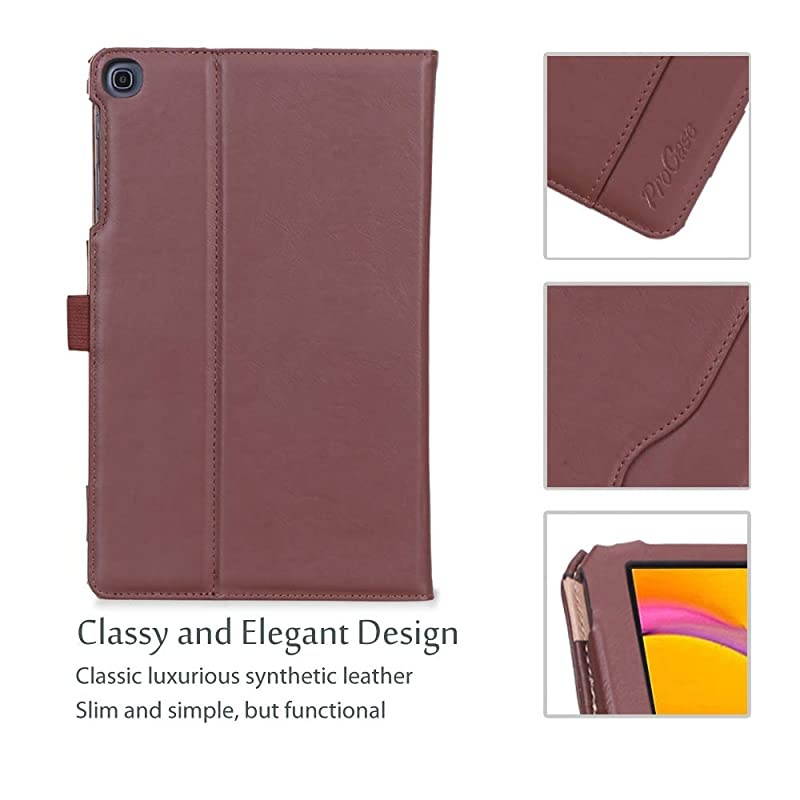 Galaxy Tab A 101 Case 2019 Model T510 T515 T517 Stand Folio Case Cover for Galaxy Tab A 101 Inch 2019 Tablet SMT510 SMT515 SMT517 Brown