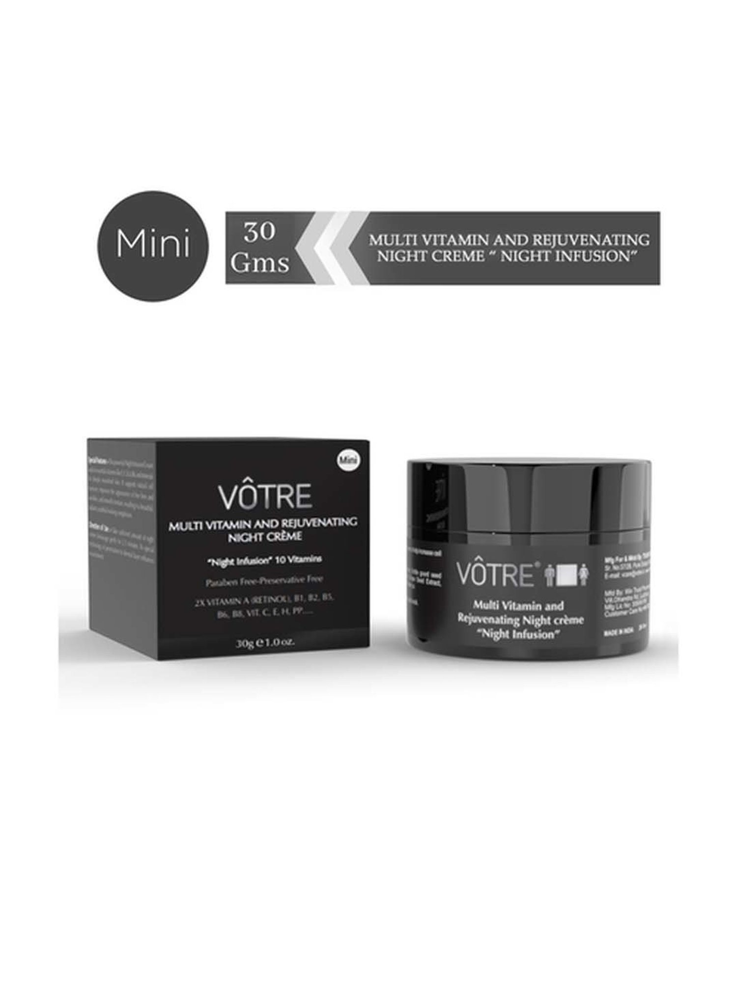Votre Night Infusion Multi Vitamin & Rejuvenating Night Creme - 30 gm