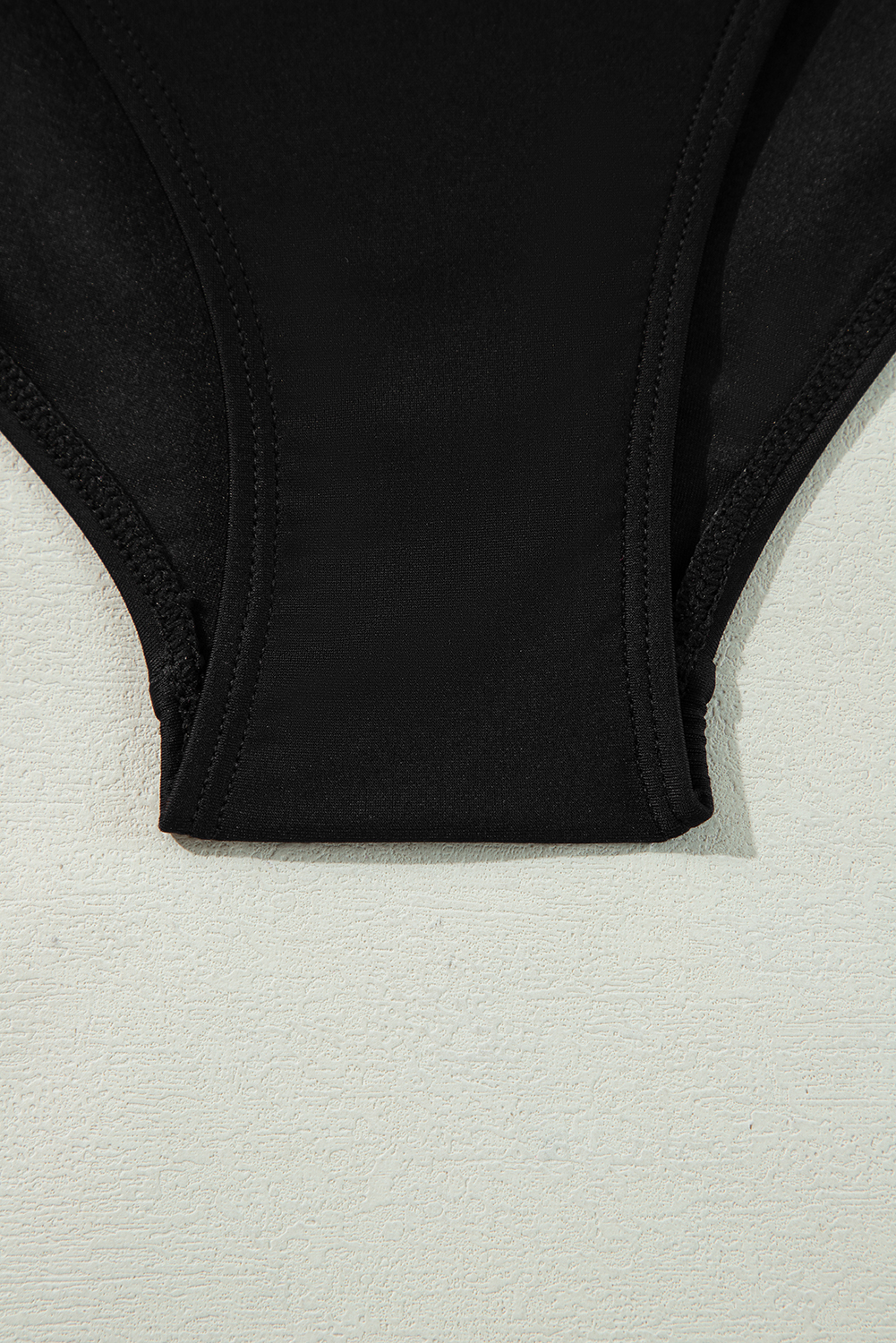 Black Ruched Mesh One Shoulder Bikini Top and Skirts Set