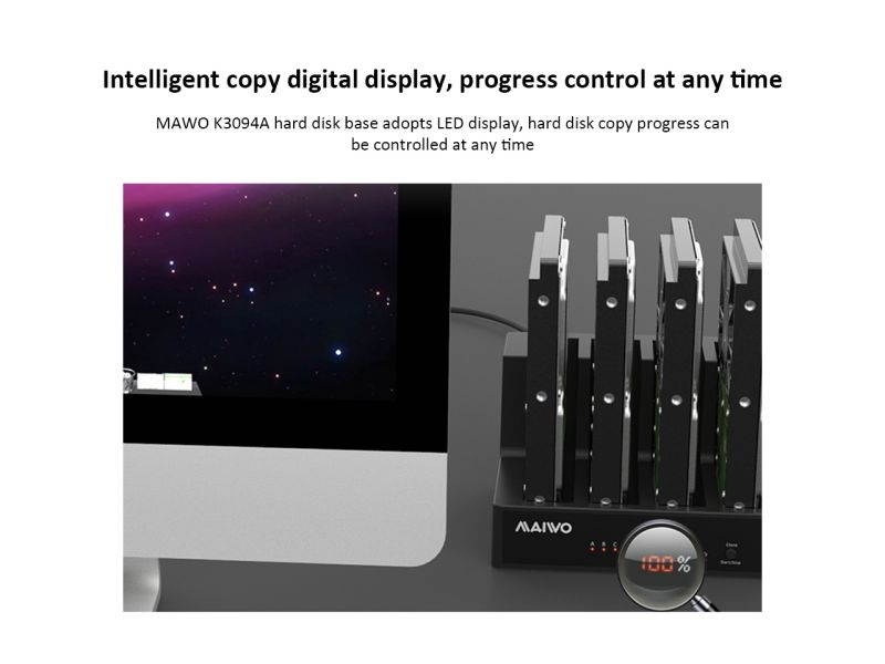 MAIWO K3094A Hard Disk Base 3.5/2.5 Inch Usb3.0 External Serial Port Mechanical/Solid State Hard Disk Box Hard Disk Duplicator