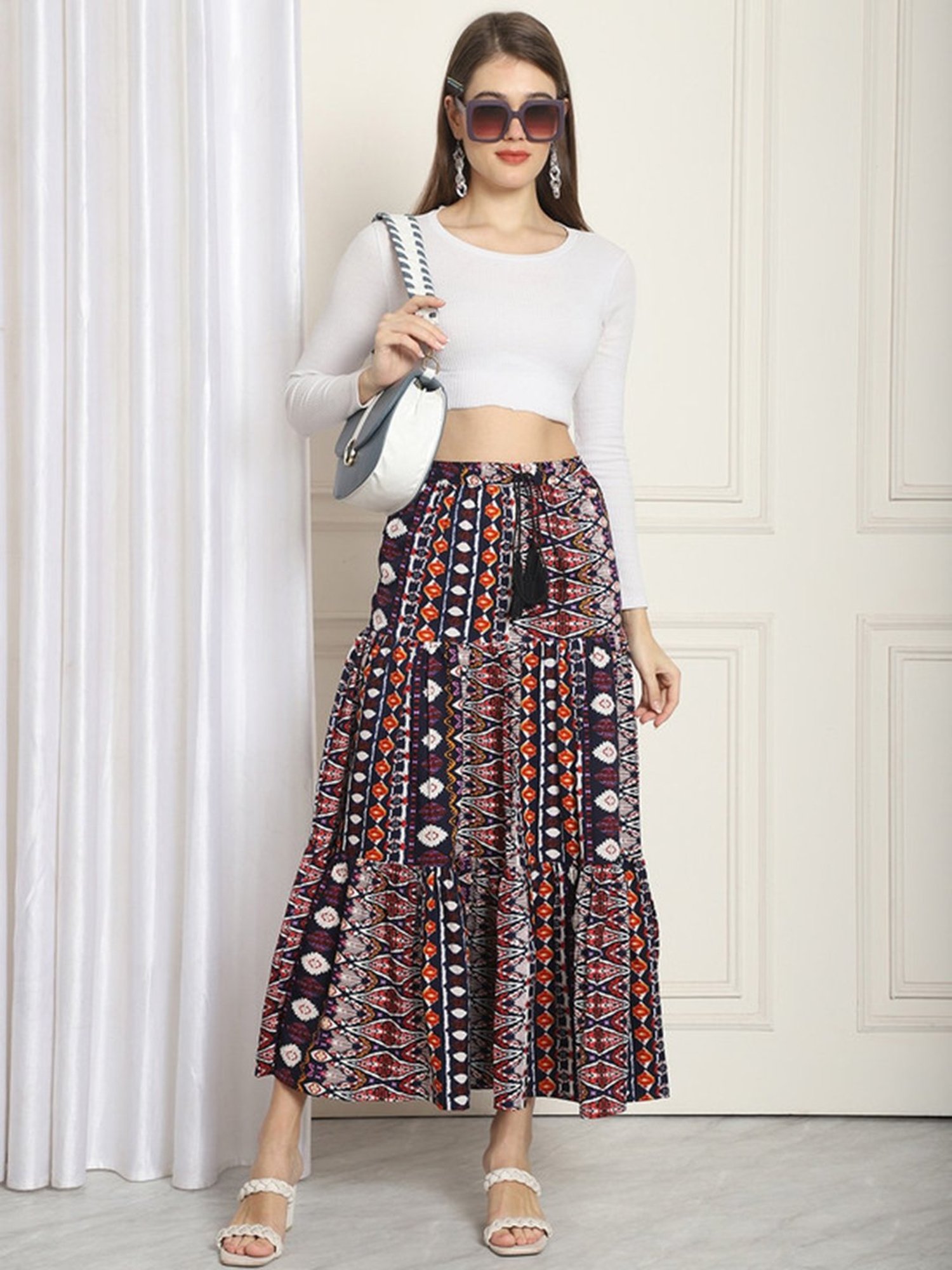 NEUDIS Multicolor Printed Skirt