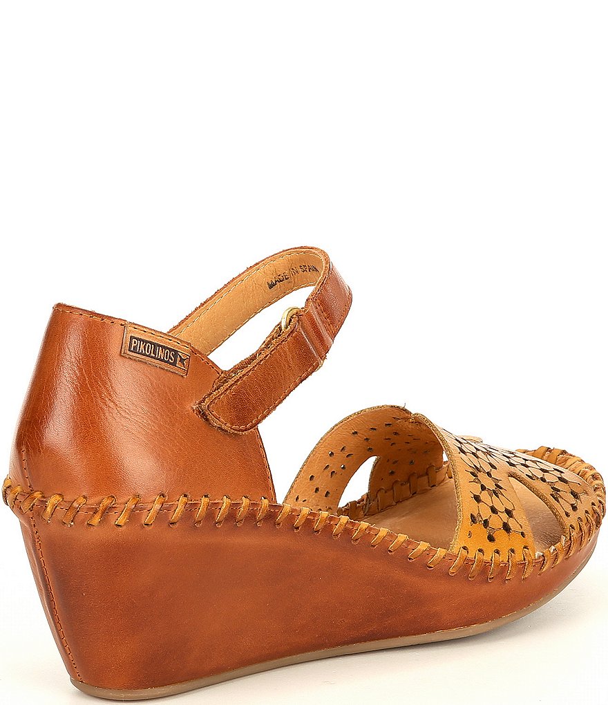 Pikolinos Margarita Leather Wedge Sandals