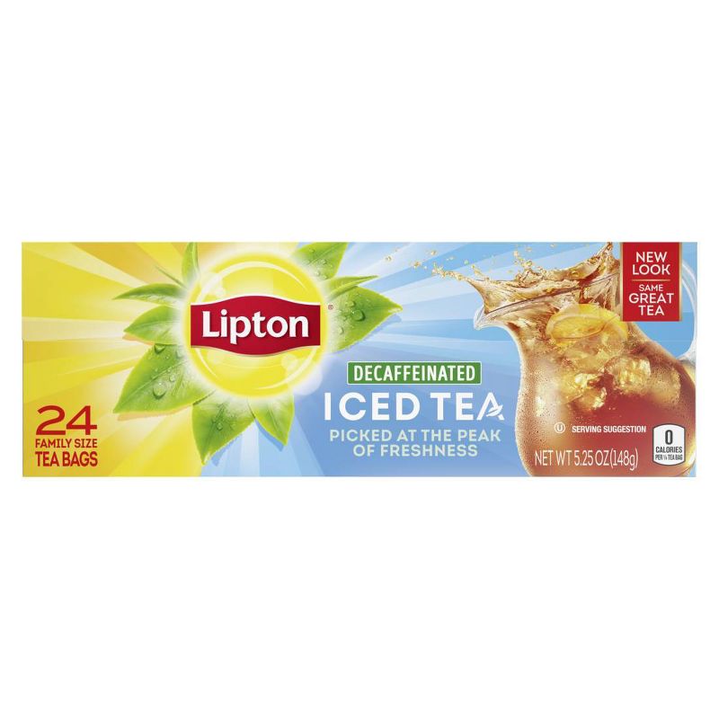 Lipton Decaffeinated Family Size Black Iced Tea Bags - 24ct
