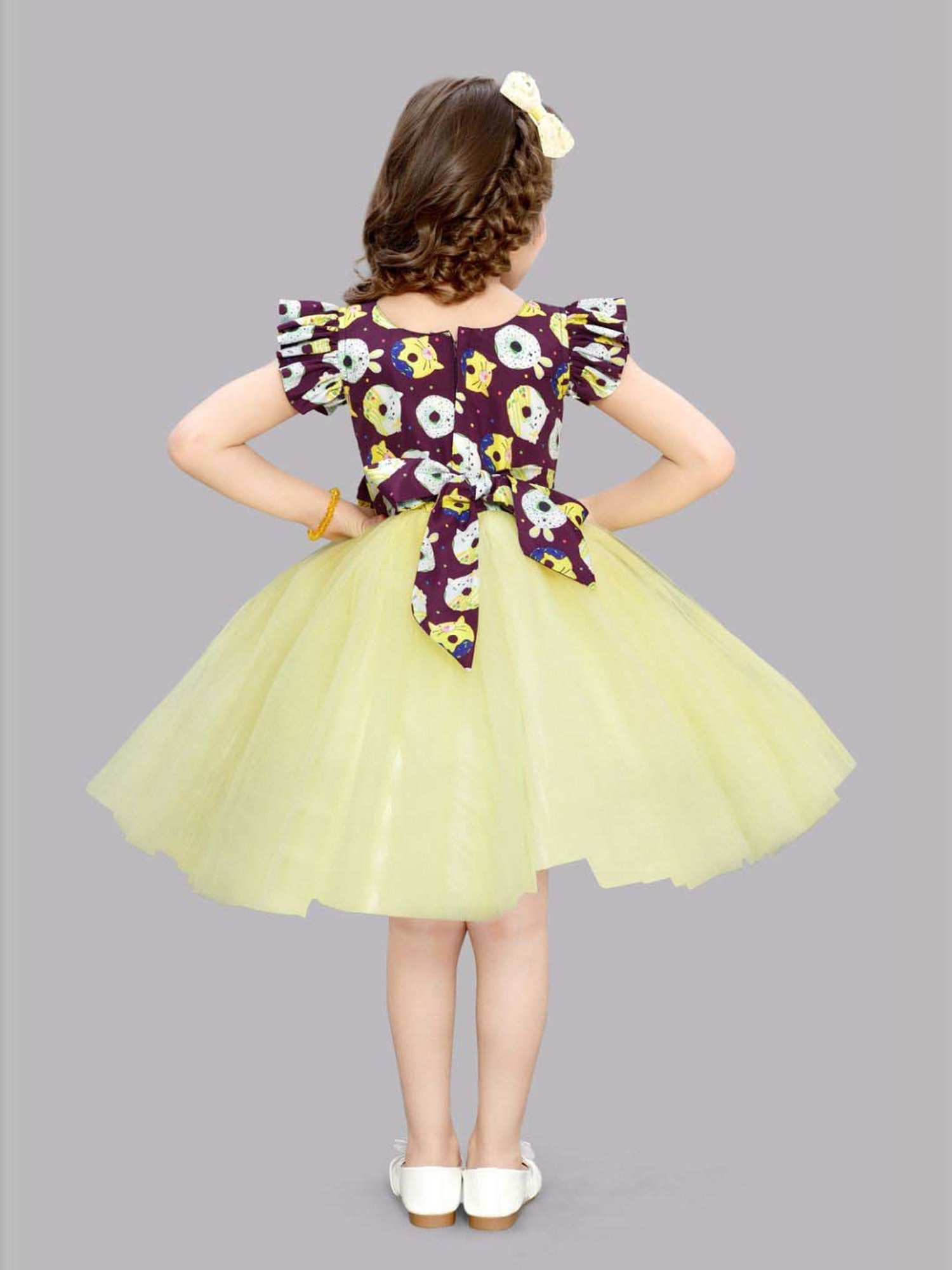 Many Frocks Kids Red Solid Dress