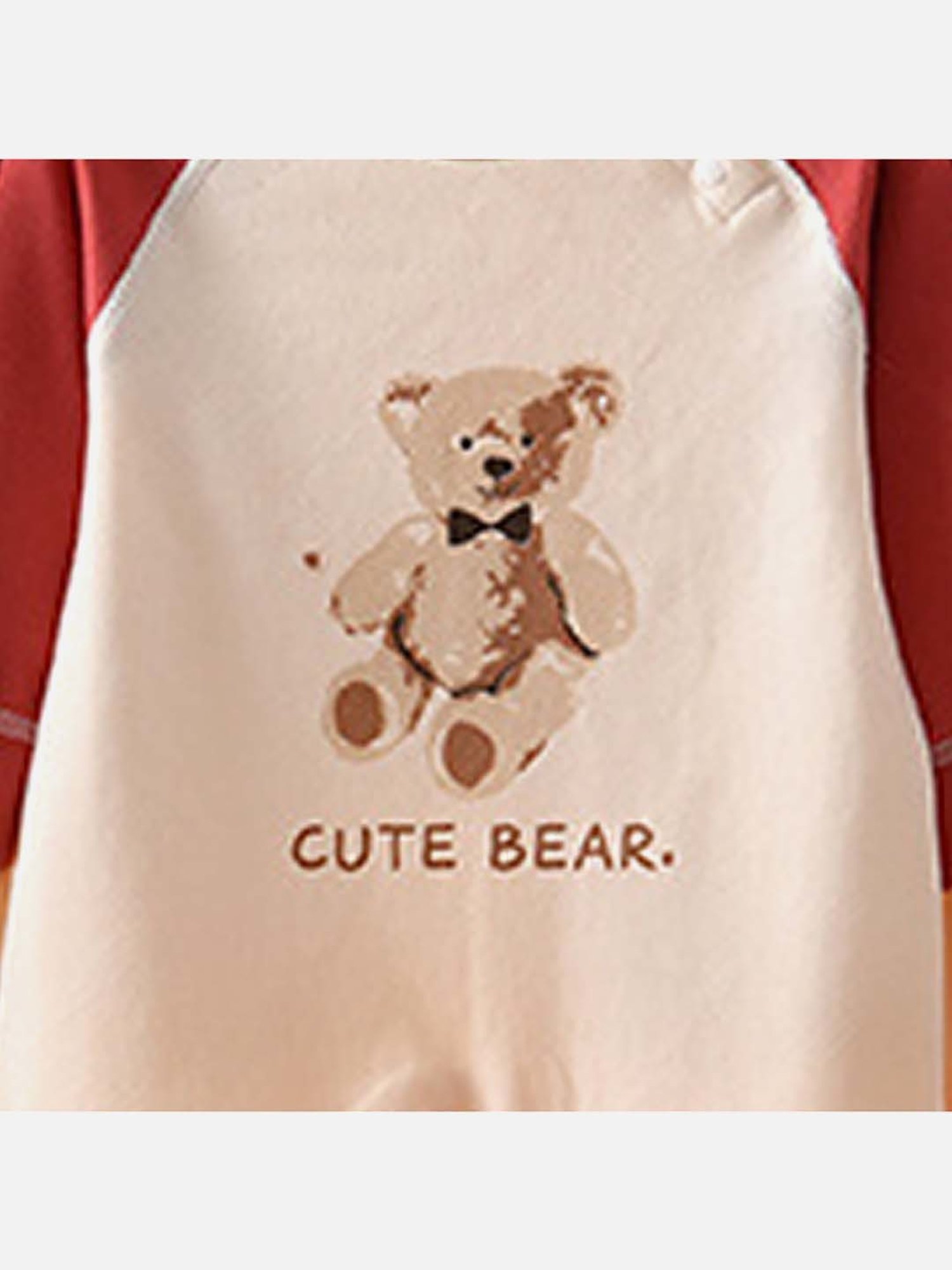 Little Surprise Box Kids Maroon & Cream Cotton Printed Full Sleeves Gift Set