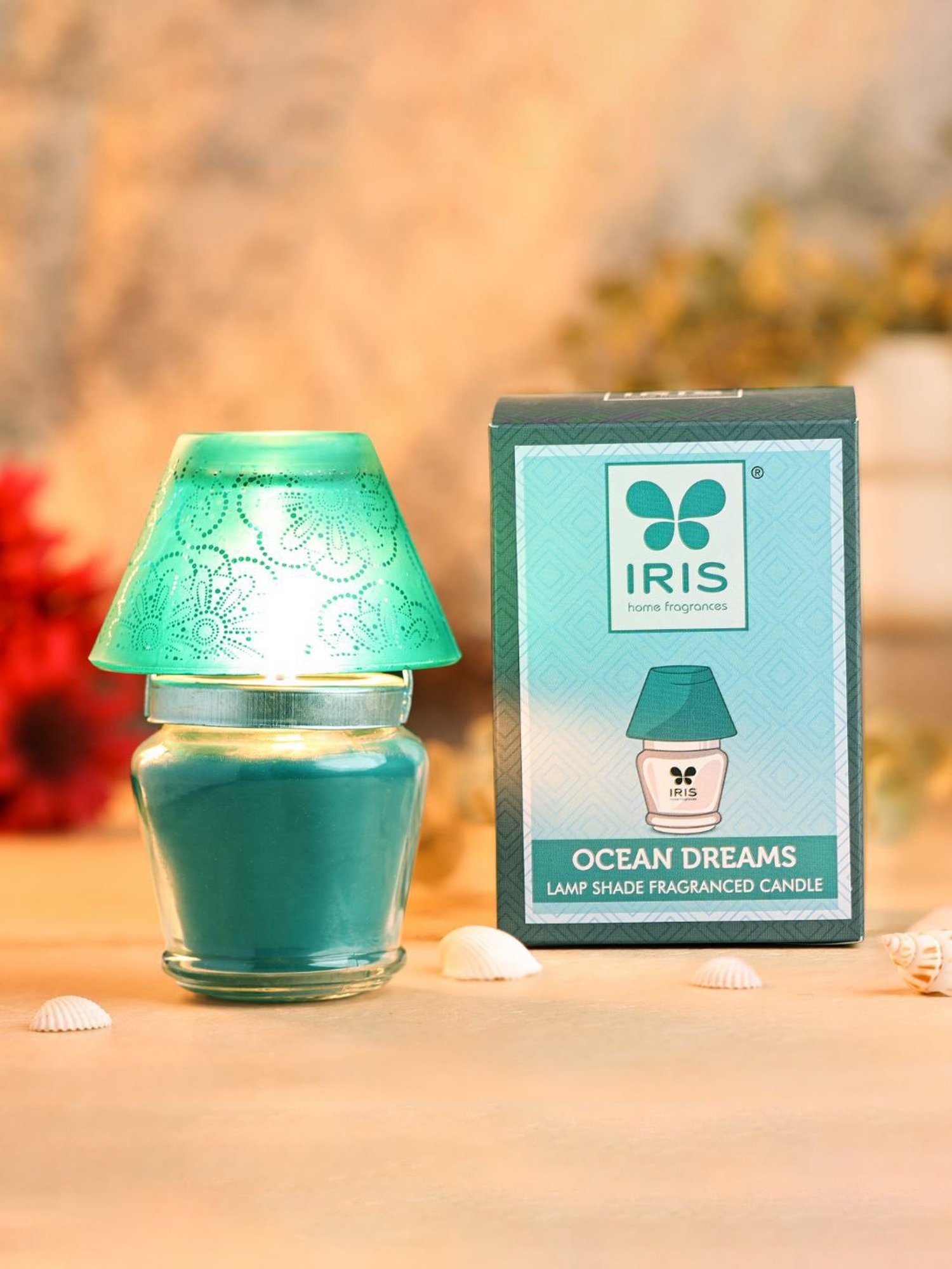 IRIS Blue Ocean Dream Lamp Shade Scented Candles