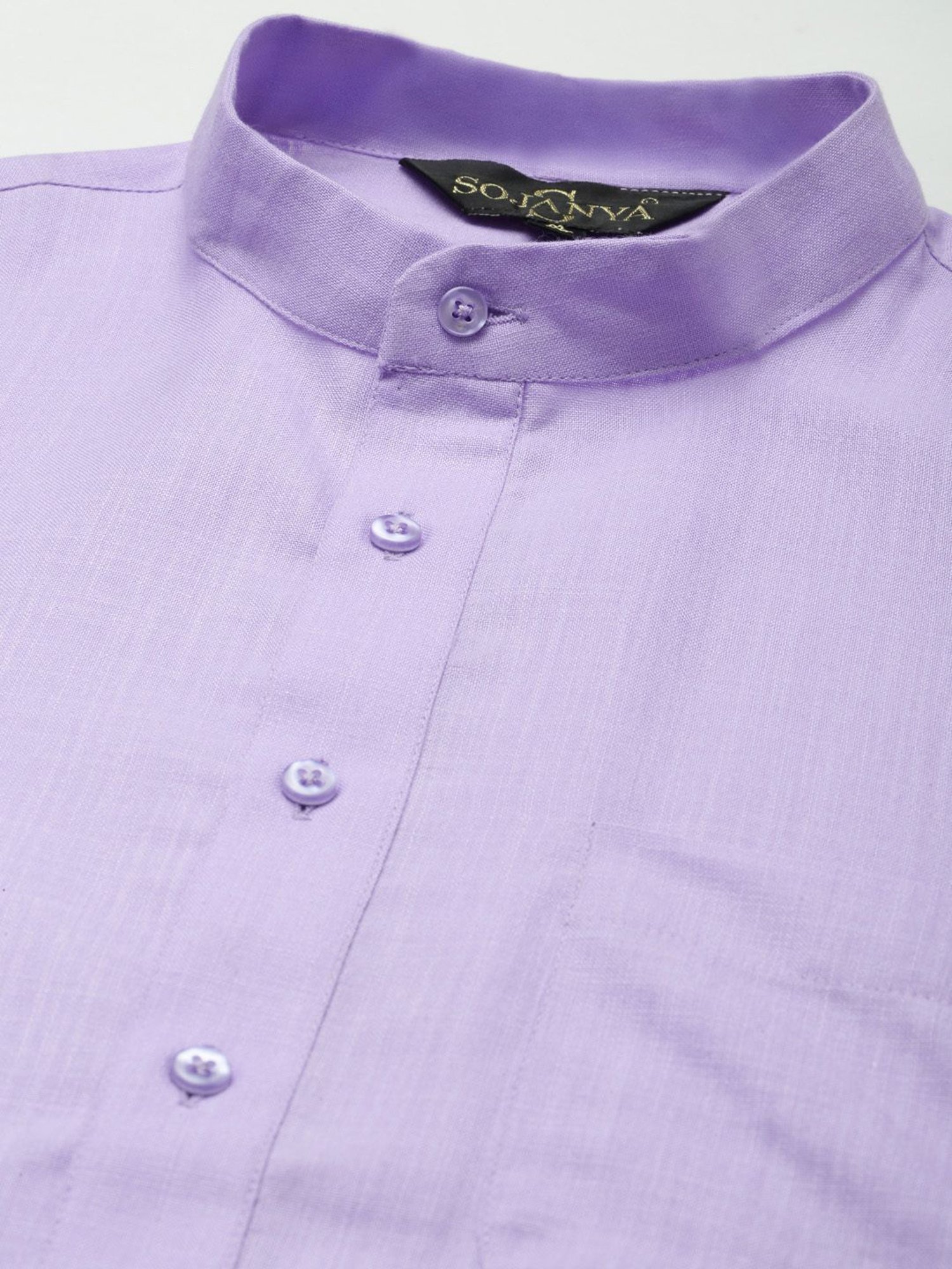 Sojanya Purple & Green Regular Fit Printed Kurta Set With Jacket