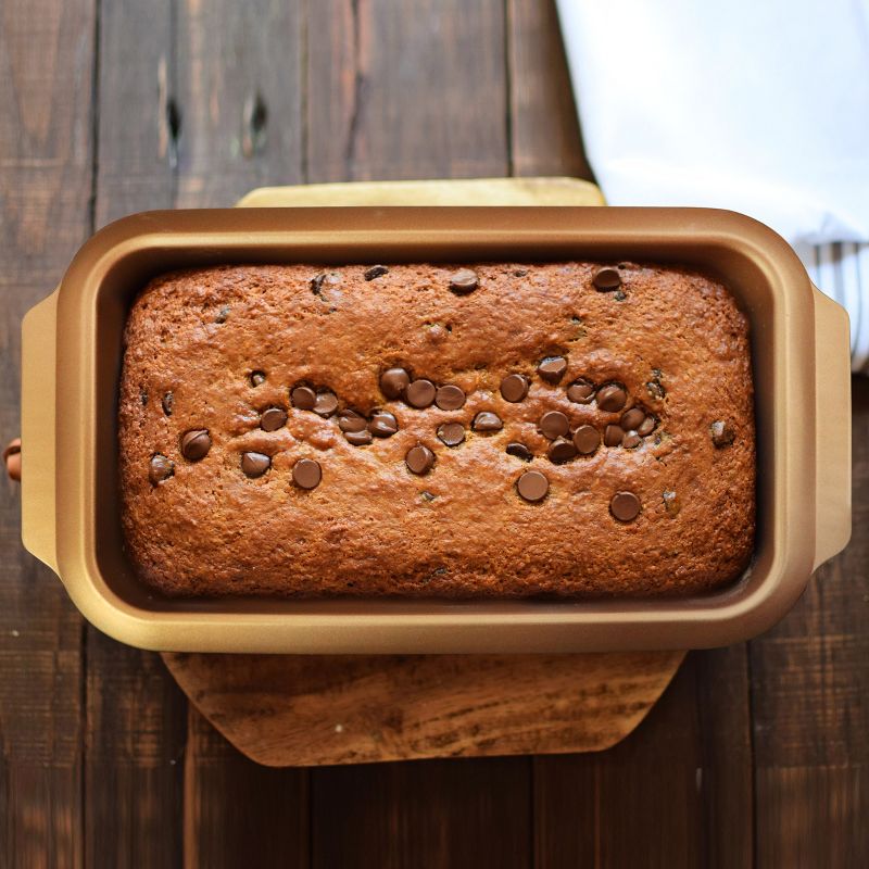 Gibson Home 13.8" Country Kitchen Carbon Steel Loaf Baking Pan in Copper