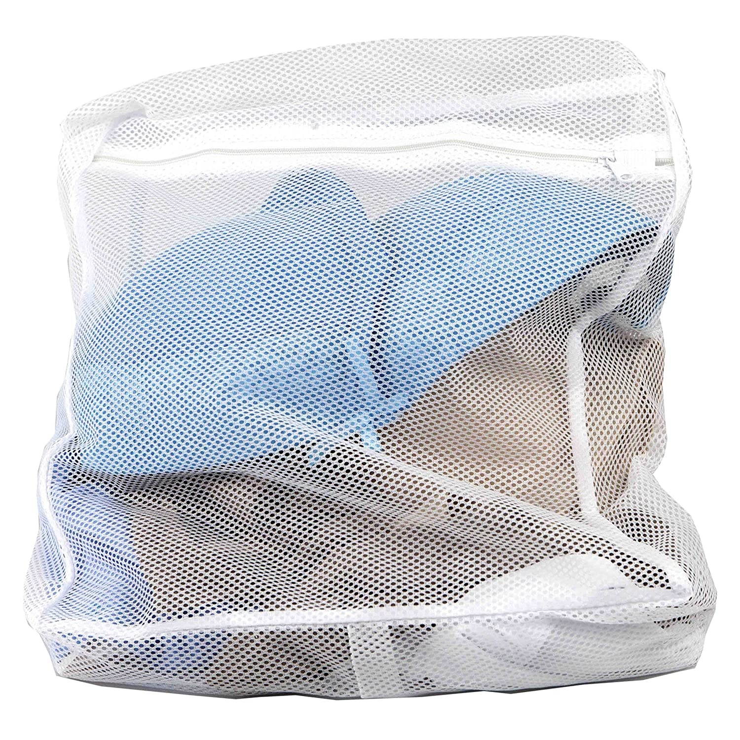 Sunbeam Mesh Intimates Delicate Wash Laundry Bag, White (Small)