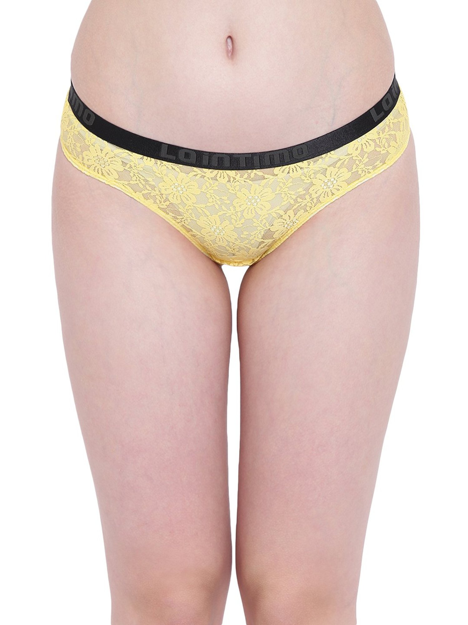 La Intimo Yellow Lace Bikini Panty