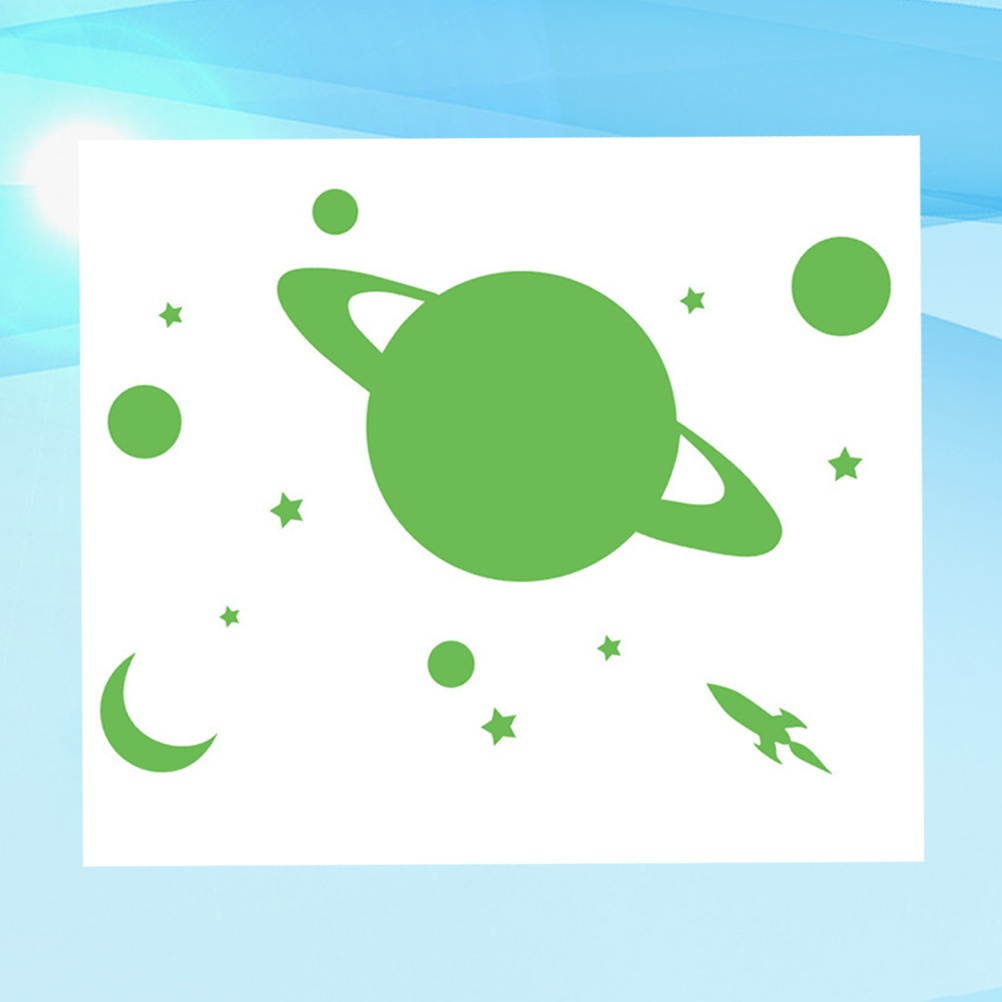 1pc Luminous Wall Sticker Planet Pattern Stickers Decorative Wall Decal DIY Wallpaper for Living Room Bedroom