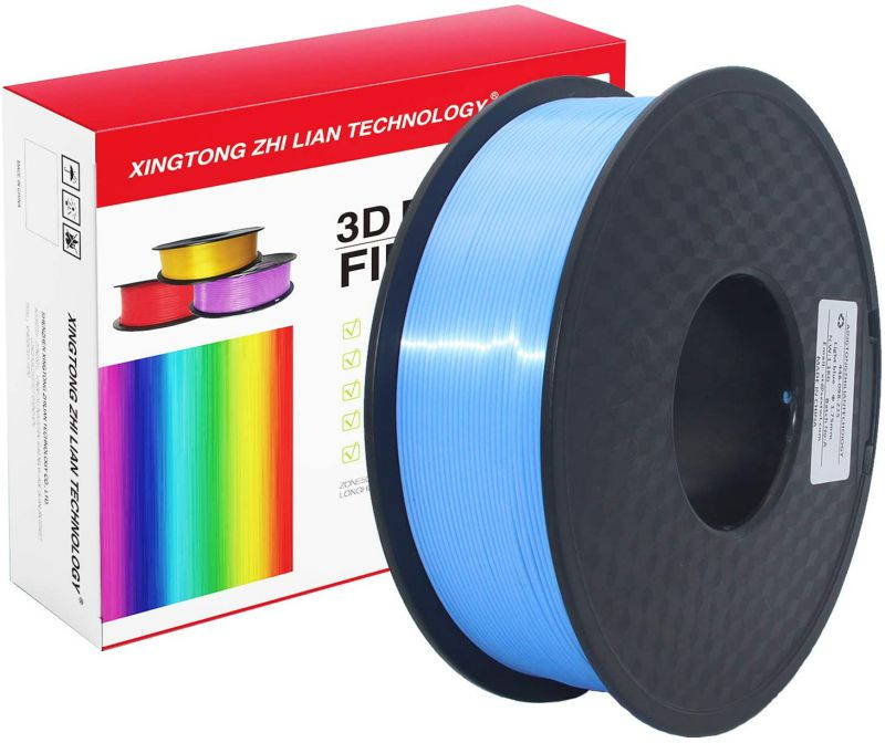 XTZL3D | Silk PLA Filament for 3D Printer, Sky Blue,1kg, 1.75mm