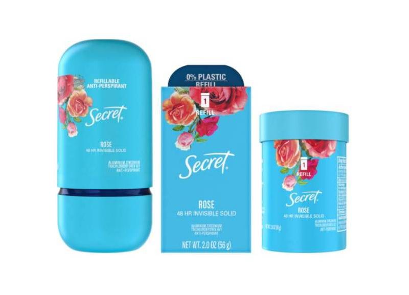 Secret Invisible Solid Antiperspirant & Deodorant Rose Scent Refill Pod - 2oz